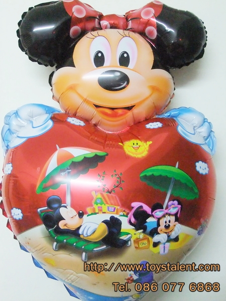 ลูกโป่งฟลอย์การ์ตูน มินนี่เมาส์หัวใจ I Love You - Minnie Mouse Heart I Love You Foil Balloon / Item No.TL-A066