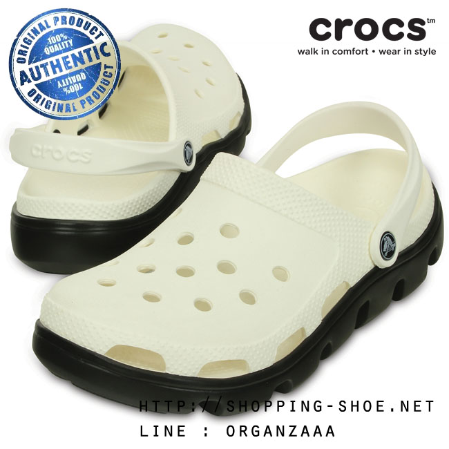 Crocs Duet Sport Clog - White / Black ของแท้ Outlet ไทยและอเมริกา