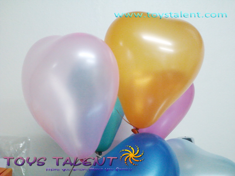 ลูกโป่งหัวใจ เนื้อเมททาลิก สีส้ม ไซส์ 6 นิ้ว แพ็คละ 10 ใบ
