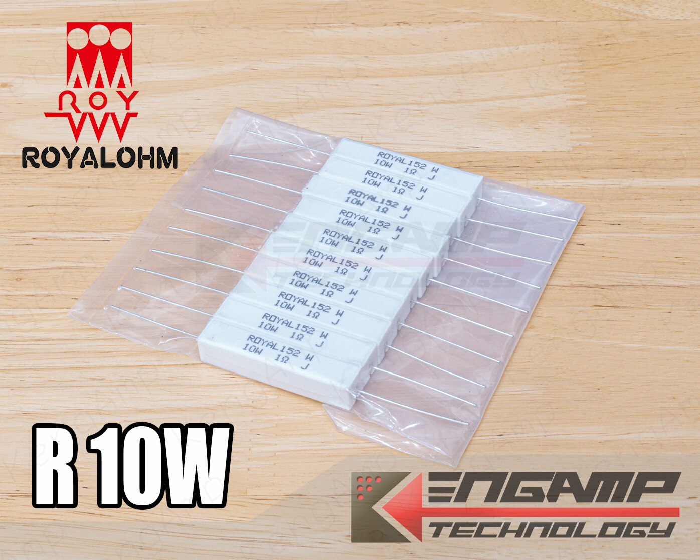 (10ตัว) [RES] ตัวต้านทานกระเบื้อง 10W Royal Ohm