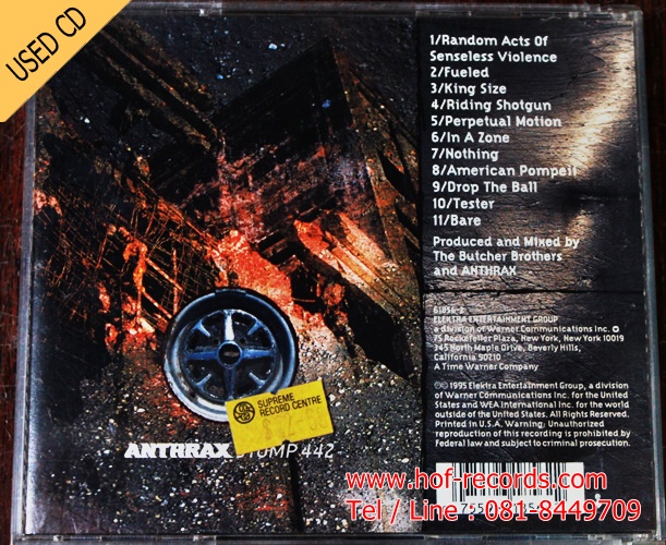 Used CD Anthrax - Stomp442 ( Japan) very good