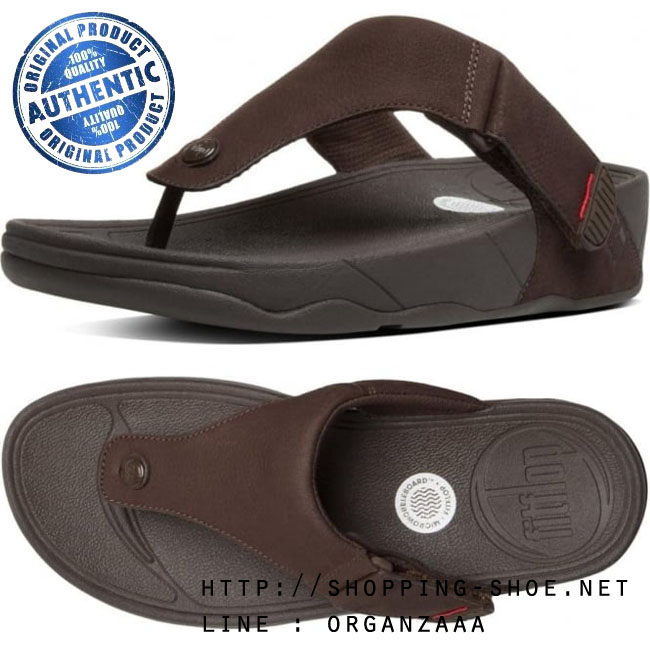 Fitflop Men's Trakk II Nubuck Chocolate Brown ของแท้ นำเข้าจาก USA และ UK