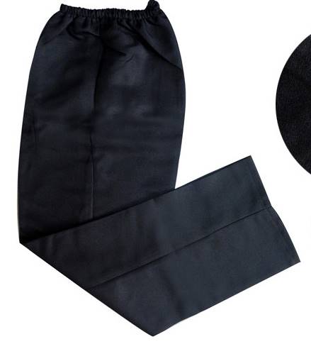 ชุดเสื้อ กางเกงพร้อมหมวก คอจีนกระดุมผ่า สีขาว ดำSize No สูง110 120 130 140 150 160 170 180