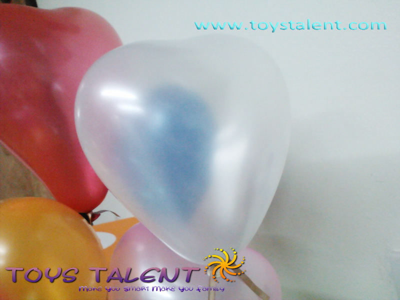 ลูกโป่งหัวใจ เนื้อมุก สีขาว ไซส์ 6 นิ้ว แพ็คละ 10 ใบ
