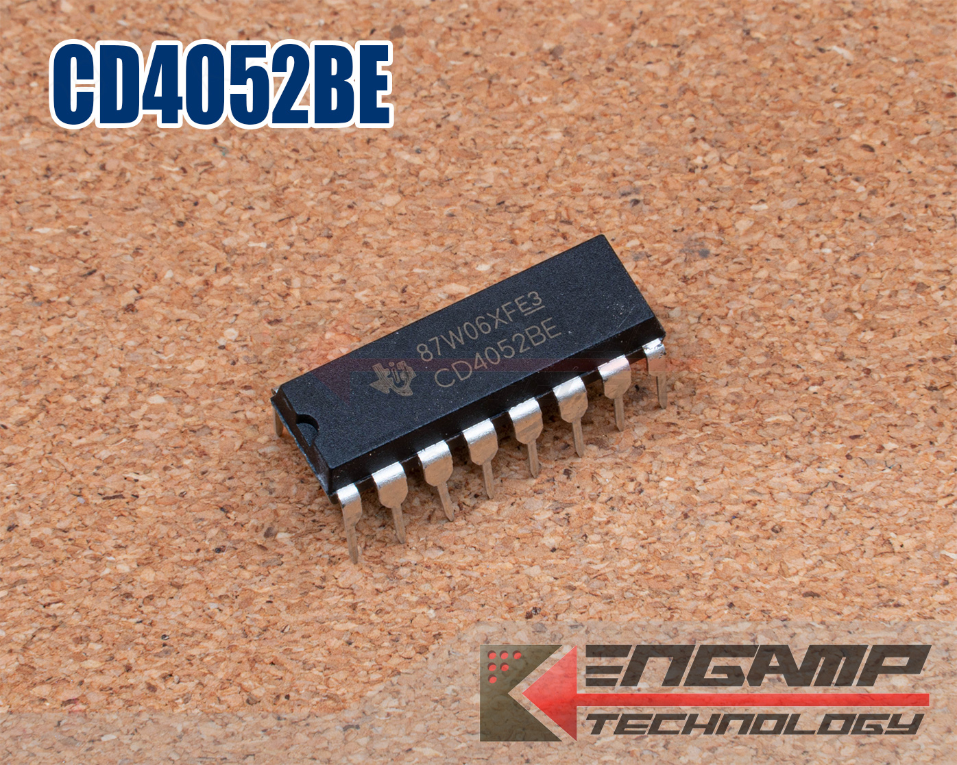 (1ตัว) [IC] CD4052 BE TEXUS CMOS Single 8-Channel Analog Multiplexer/Demultiplexer