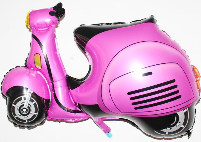 ลูกโป่งฟอลย์ รถเวสป้า สีฟ้า และสีชมพู กรุณาระบุตอนสั่งซื้อ- Vespa Foil Balloon / Item No. TL-A091