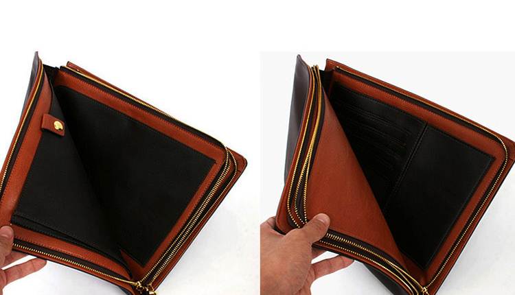 กระเป๋าวินเทจ สะพายเอกสาร ใส่ไอแพด แทบเบล็ต หน้าจอ10นิ้ว ขนาดกลาง เนื้อPU สีน้ำตาล