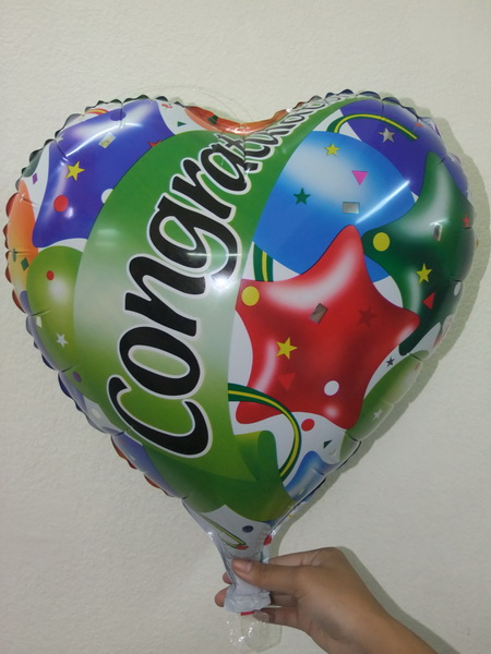 ลูกโป่งฟลอย์ Congratulation ทรงหัวใจ - Foil Balloon Congratulation / Item No. TL-F001