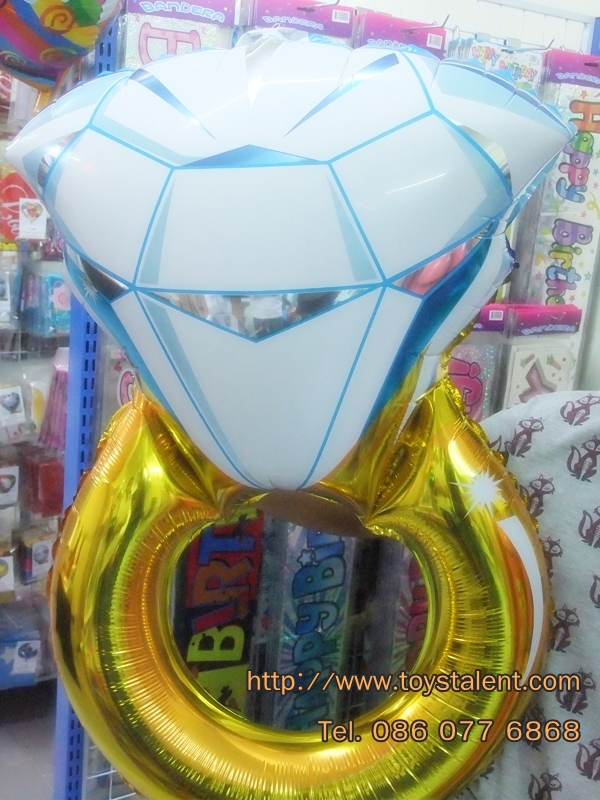ลูกโป่งฟลอย์ แหวนแต่งงาน ไซส์ใหญ่ 45" - Big Wedding Ring Foil Balloon/ Item No. TL-E031