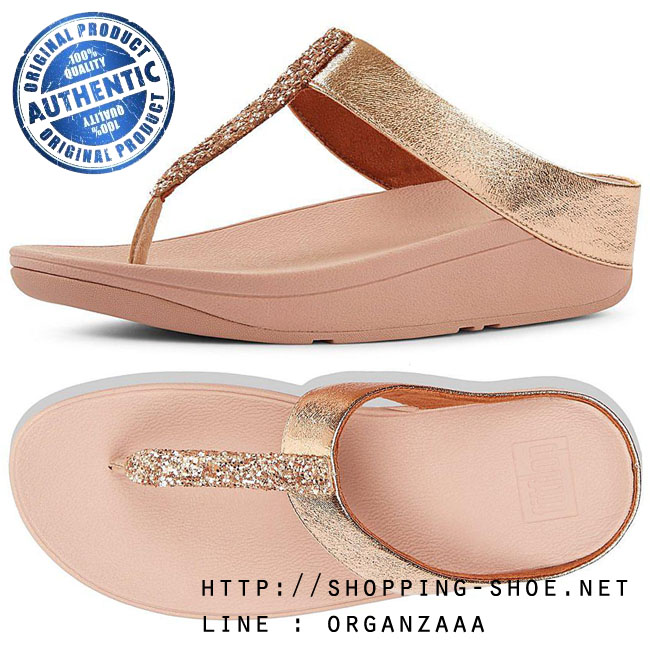 Fitflop Fino Glitzy Rose Gold ของแท้ นำเข้าจาก USA และ UK