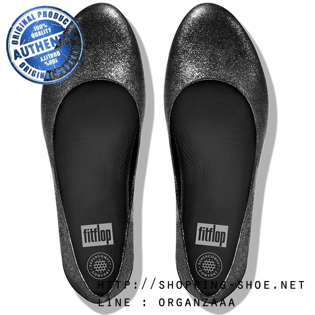Fitflop Leather Superballerina Anthracite ของแท้ นำเข้าจาก USA และ UK