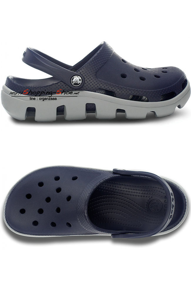 Crocs Duet Sport Clog - Navy / Light Grey ของแท้ Outlet ไทยและอเมริกา