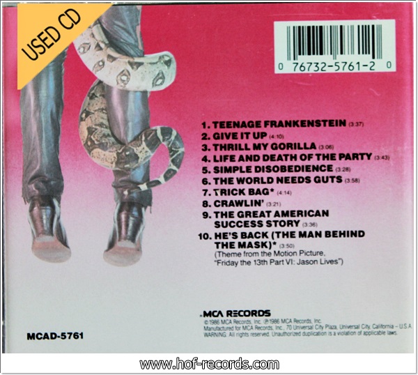 Alice Cooper - Constrictor ( Made In USA ) Used Cd VG++