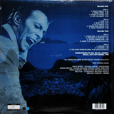 David Bowie - Live In Rio 1990 2Lp N.