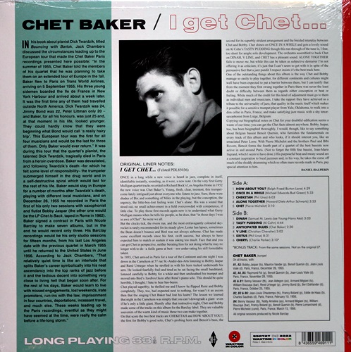 Chet Baker With Bobby Jaspar - I Get Chet 1Lp New