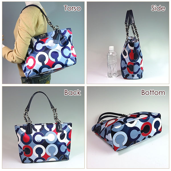 Coach Madison Graphic Op Art Metallic Tote 21235