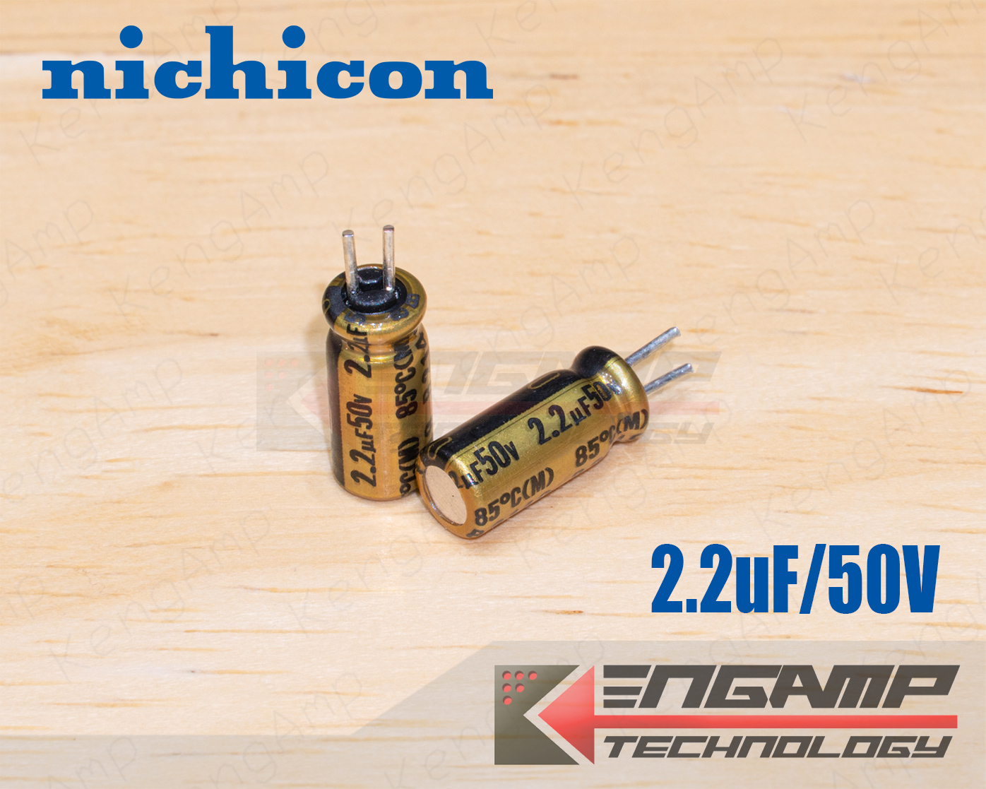 (10ตัว) [E-CAP] 2.2uF/50V 85 C Nichicon fine gold (M) 5x12mm P=2mm