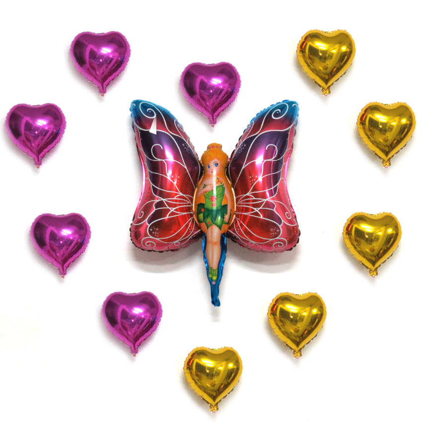 ลูกโป่งฟลอย์ บัตเตอร์ฟลายเกิลย์ ใหญ่ - Butterfly Girl Foil Balloon / Item No.TL-A041
