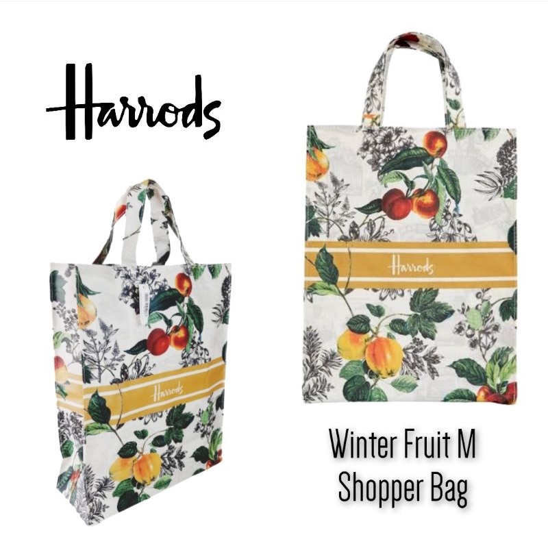🇬🇧 ของแท้ 100%Harrods Winter Fruit Medium Shopper Bag