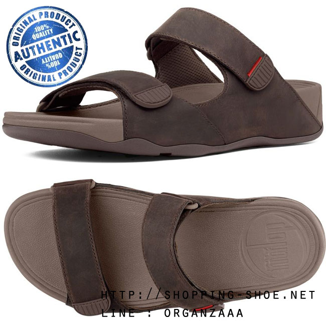 Fitflop Men's Gogh Slide Brown ของแท้ นำเข้าจาก USA และ UK