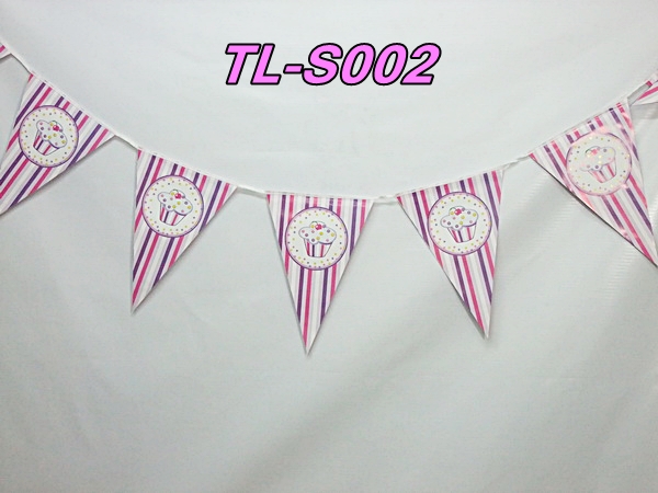 ธงประดับงาน Cup Cake สีม่วง / Item No. TL-S002