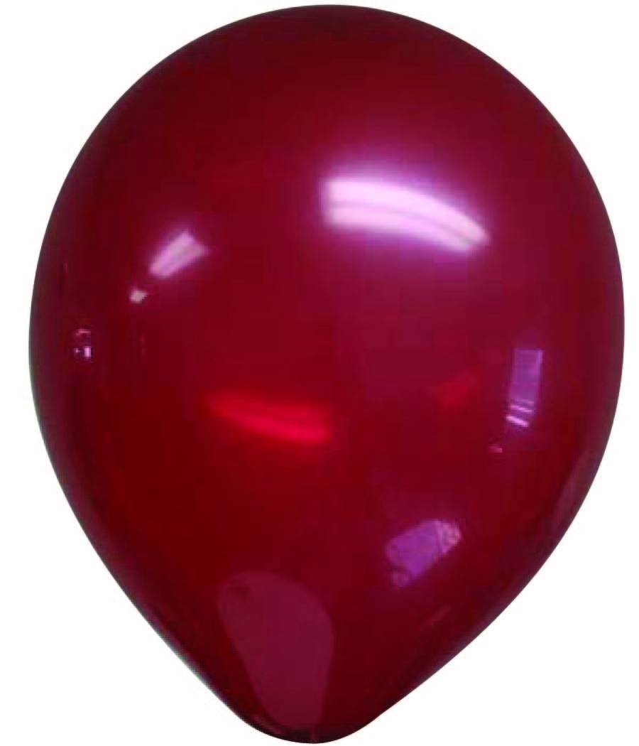 ลูกโป่งกลม สีแดงเข้ม คริสตัล ไซส์ 10 นิ้ว แพ็คละ 10 ใบ (Round Balloons 10"- Burgandy Cystal Balloon)