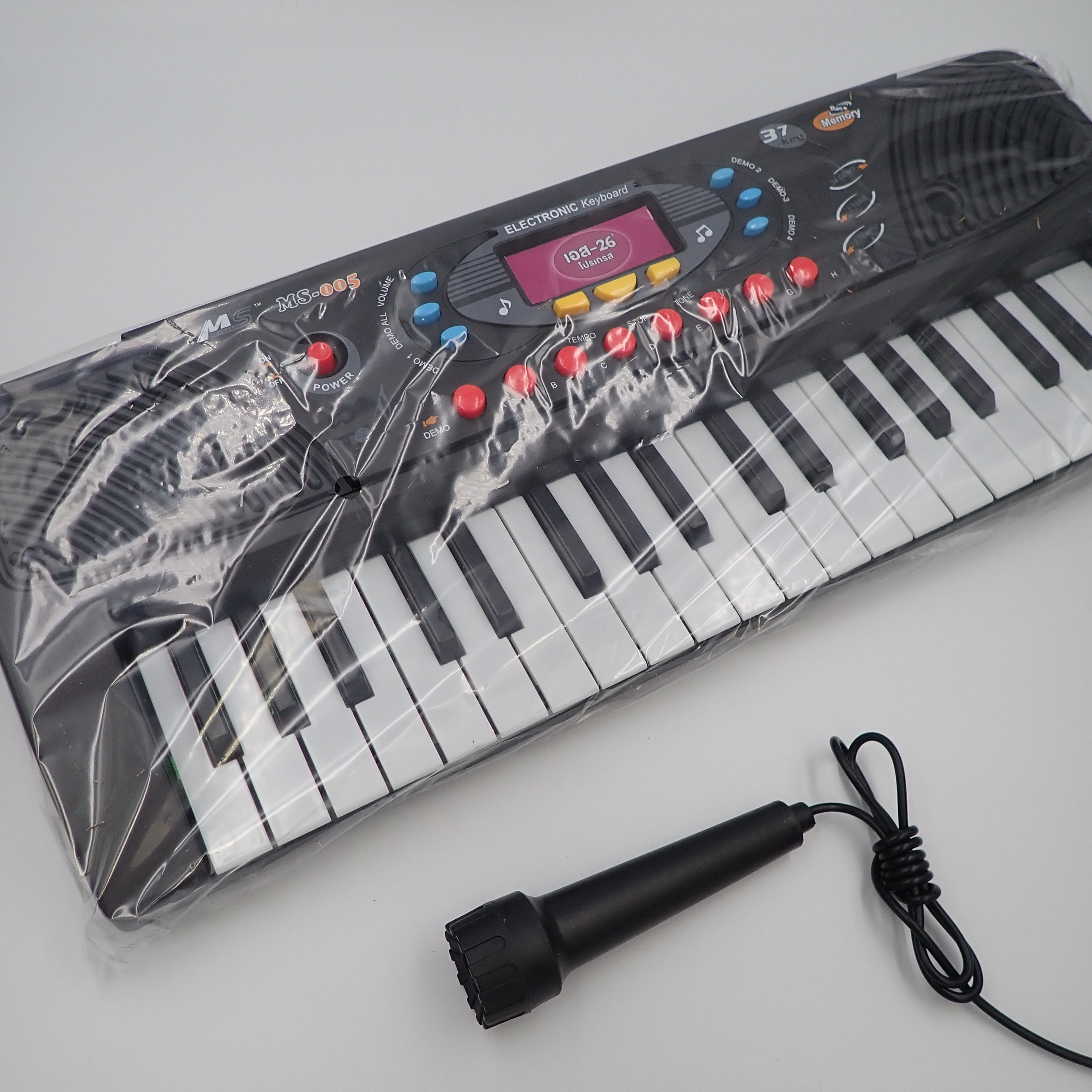 Electronic Keyboard ออแกน คีย์บอร์ด สีดำ พร้อมไมโครโฟน