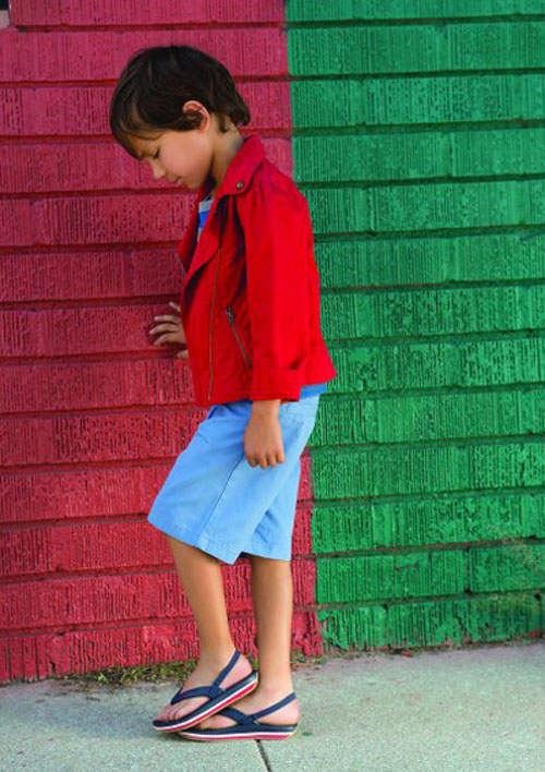 Crocs Retro Flip Flop Kids - Varsity Blue / Burst ของแท้ Outlet ไทยและอเมริกา