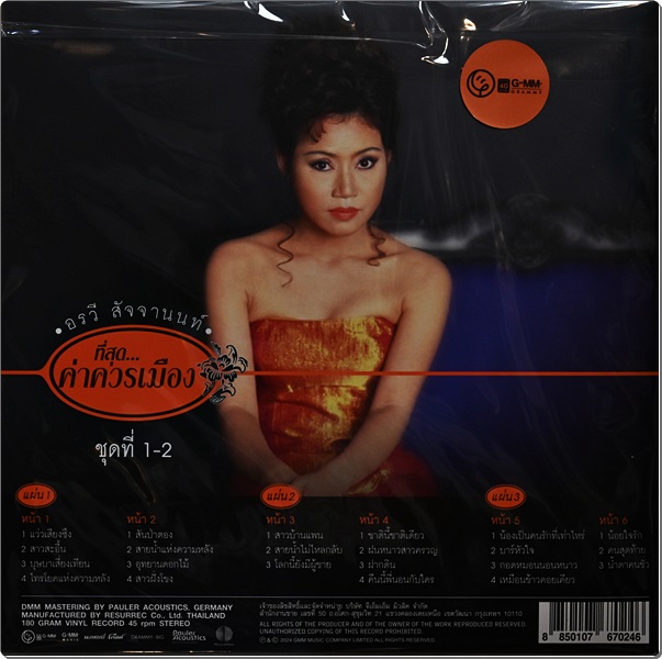 อรวี สัจจานนท์ - ที่สุด...ค่าควรเมือง ชุดที่ 1-2 3 Lp New