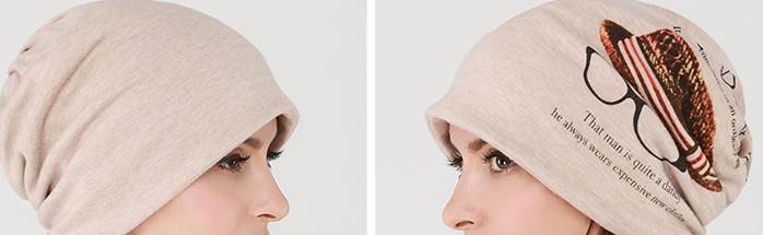 หมวกผ้า หมวกคลุม ผ้าพันคอ 2สไตล์ฮิพฮอพ ลายกราฟิค วินเทจ คอตตอน ใส่สบาย (เทาเข้ม เทาอ่อน เบจ ดำ)