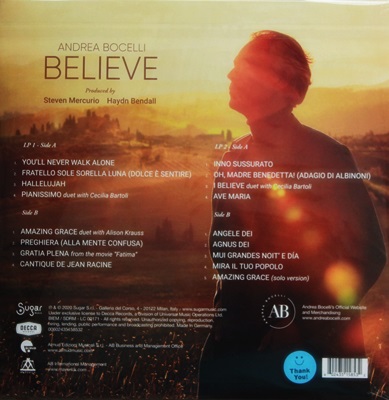 Andrea Bocelli - Believe 2Lp N.
