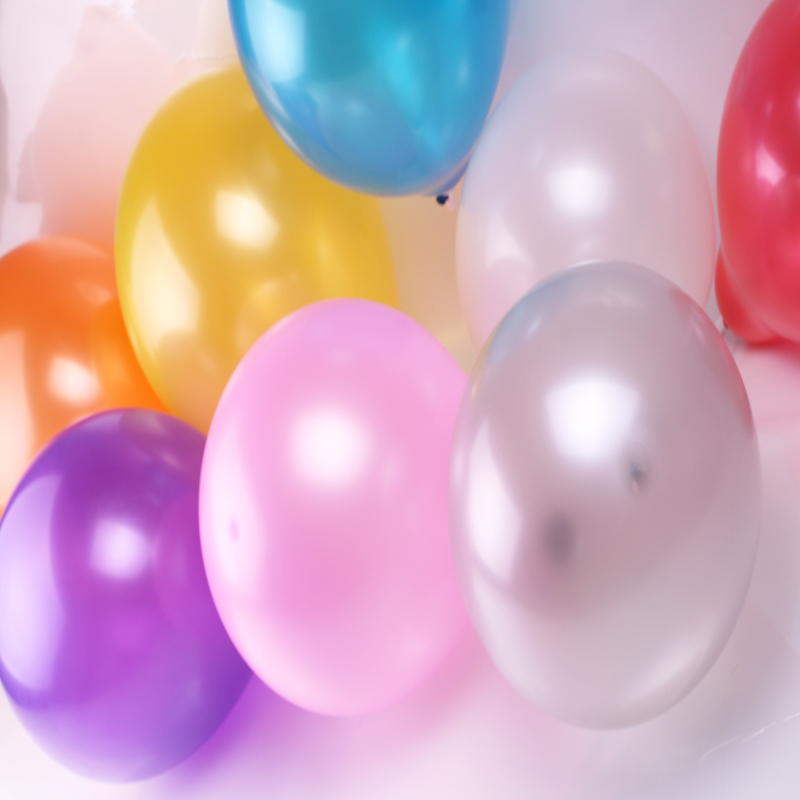 ลูกโป่งกลมเนื้อมุก และ เมททัลลิค คละสี ไซส์ 10 นิ้ว แพ็คละ 10 ใบ (Round Balloons Size 10" - Mixed Pearl & Metallic Color)