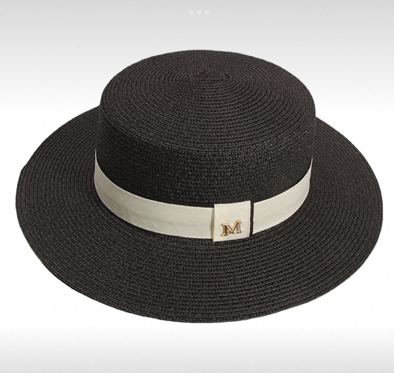 หมวกแฟชั่น ผู้ชาย ผู้หญิง อังกฤษ ทรงกลม ปอ ปีกกว้าง ( กากี ดำ ครีม แดง