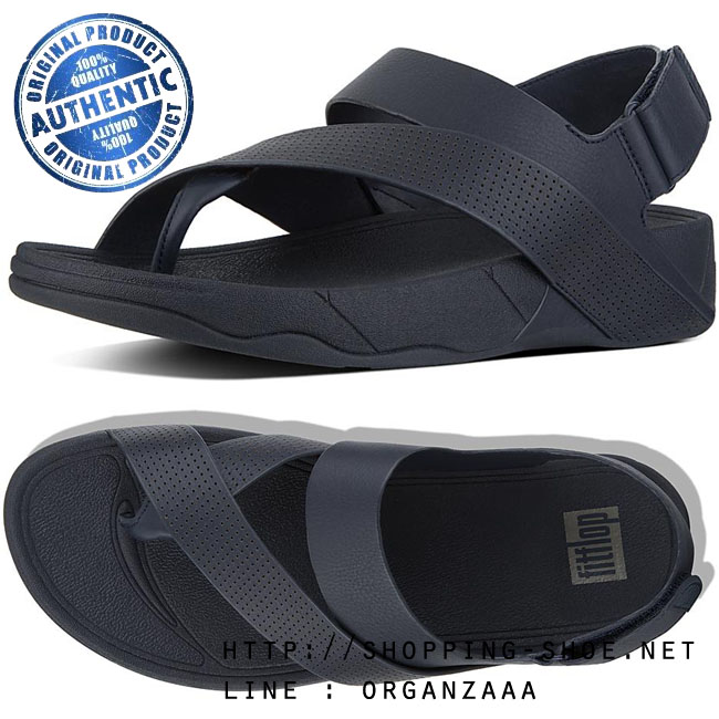 Fitflop Sling Perf Leather Backstrap Midnight Navy ของแท้ นำเข้าจาก USA และ UK