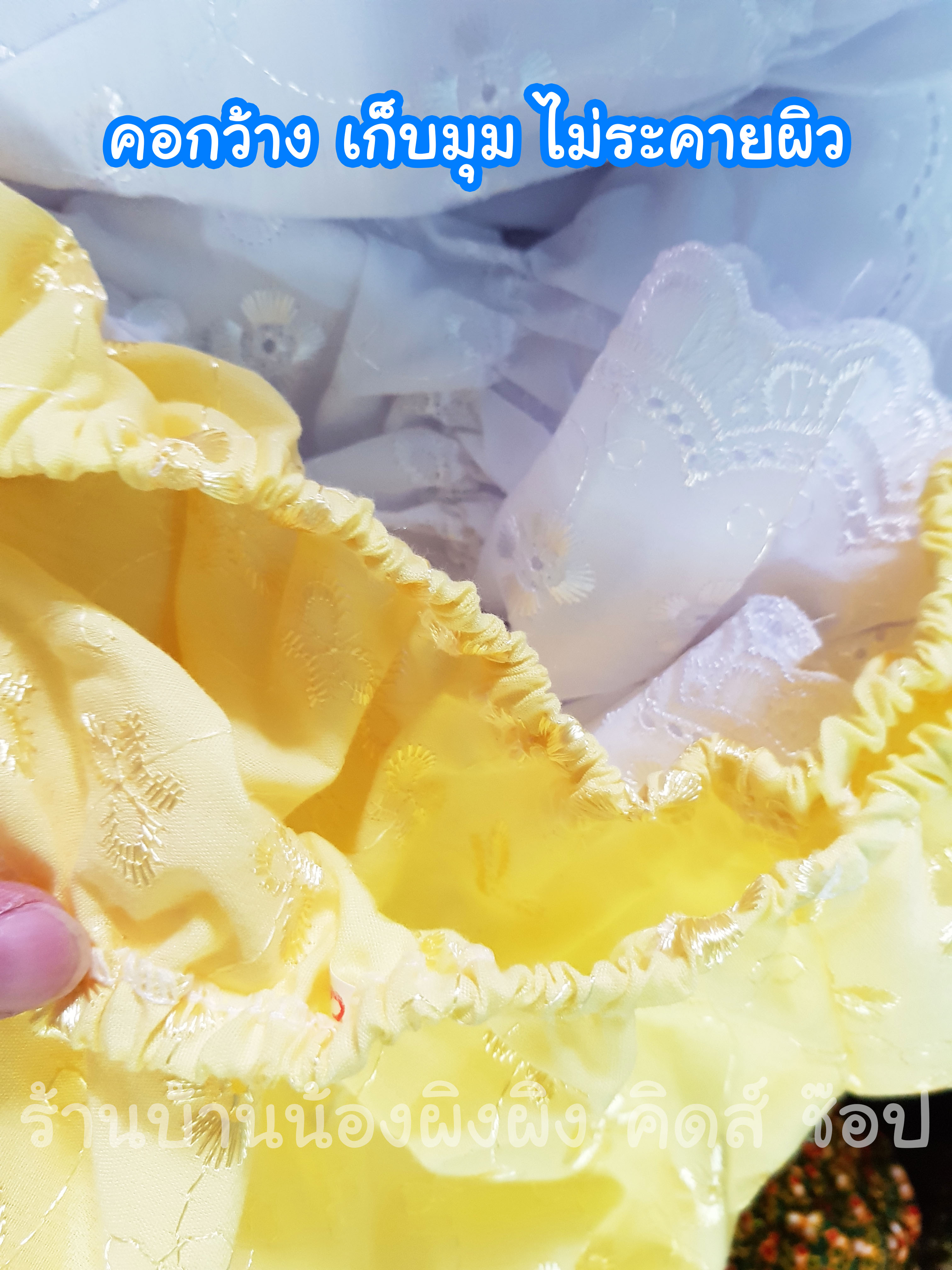 ชุดไทยเด็กผู้หญิง รุ่น แขนตุ๊กตา แขนจั๊ม (เสื้อ+กางเกงโจง) Size S