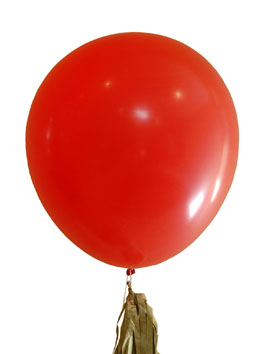 ลูกโป่งกลม สีแดง ไซส์ 18 นิ้ว จำนวน 1 ใบ (Round Balloon - Standard Red Color 18")