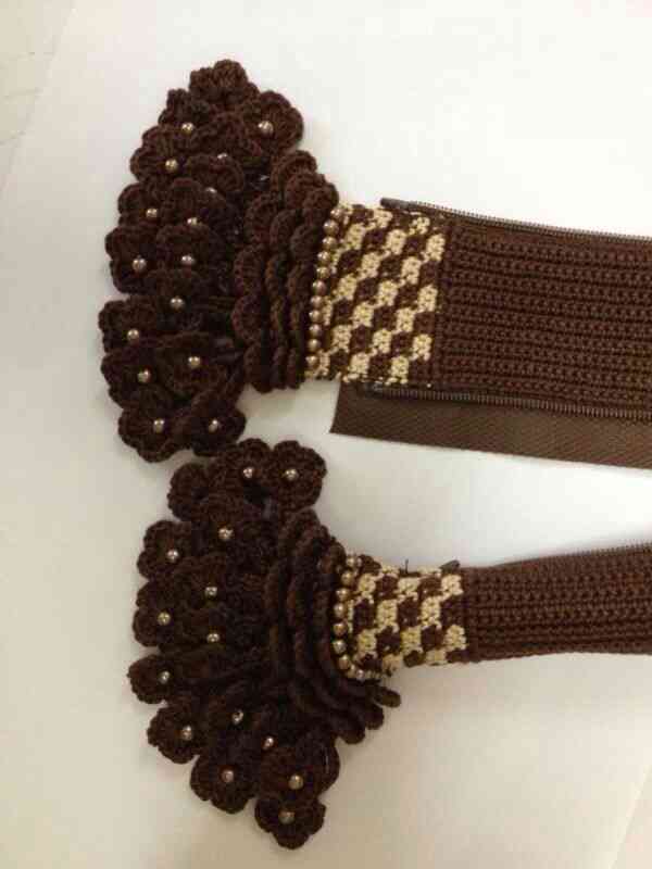 หูถักกระเป๋า speedy ตกแต่งประดับฟรุ้งฟริ้ง ติดมุก ระบายหลายชั้น