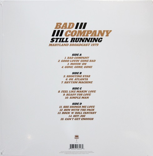 Bad Company - Still Running Maryland Broadcast 1979 2Lp New