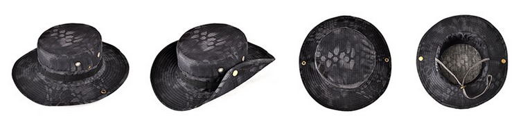 หมวกลายพราง เข้าค่าย เดินป่า แคมปิ้ง outdoor รัดคาง พับข้าง ติดกระดุม เก็บได้ หลากสี