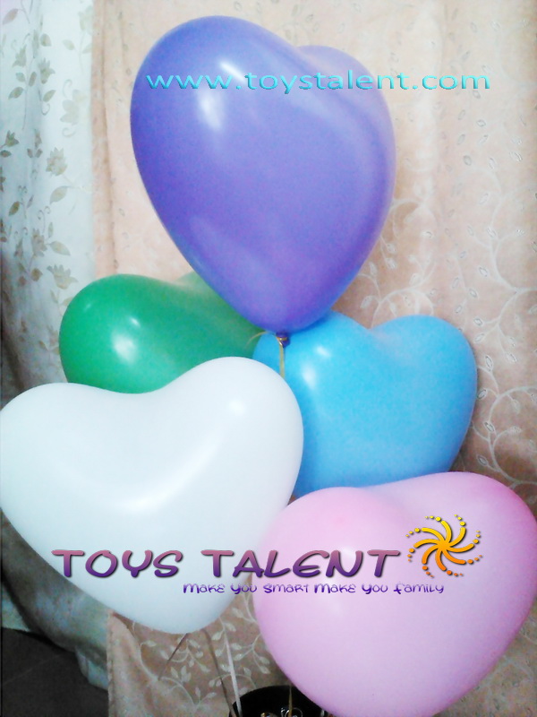 ลูกโป่งหัวใจ เนื้อสแตนดาร์ทสีม่วง ไซส์ 12 นิ้ว แพ็คละ 10 ใบ (Heart Latex Balloon - Purple Color 12")