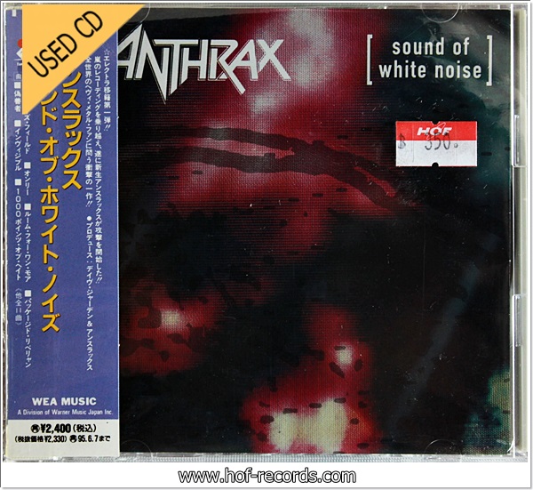 Anthrax - Sound Of White Noise (Japan) Used Cd VG++