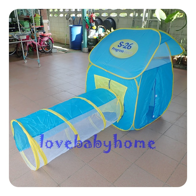 เต้นท์บ้านพร้อมอุโมงค์สีน้ำเงิน ของแถม ของพรีเมี่ยม