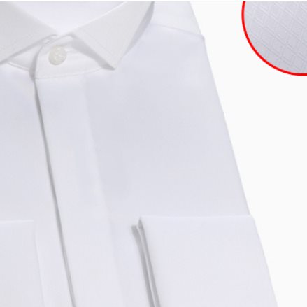 จองฟรี!!แถมหูกระต่ายกระดุมข้อมมือโลหะคัฟลิงค์!!เสื้อเชิ้ตแขนยาวทักซิโด สีขาว แบบเรียบ ไม่มีจีบ size No.37- 45