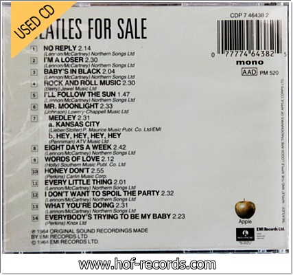 The Beatles - for Sale (England) Used Cd VG++