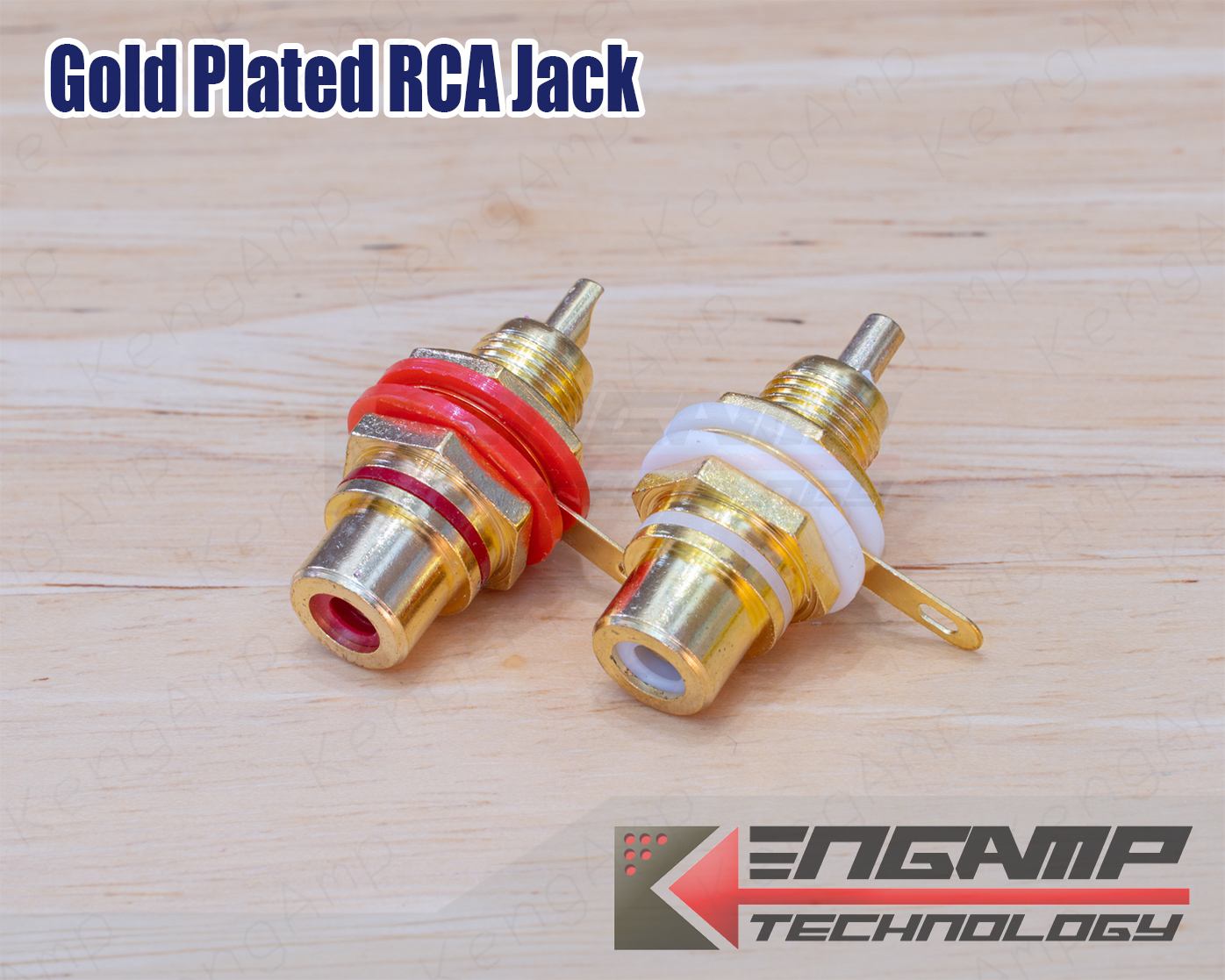(1คู่) [PJ] Gold Plated RCA Jack แจ็ค RCA ชุบทองสำหรับติดแท่น