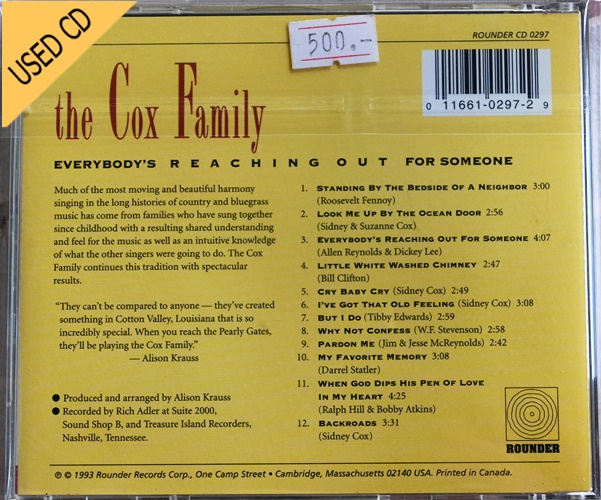 USED CD T้he Cox - Everybody's Reaching Out