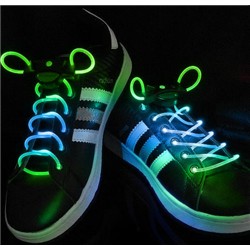 เชือกผูกรองเท้าไฟ LED สีฟ้า/สีเขียว Shoelace - LED Blue/Green color