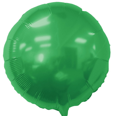 ลูกโป่งฟลอย์ทรงกลม สีเขียว ไซส์ 18 นิ้ว - Round Shape Balloon Green Color 18" / Item No.TL-G020