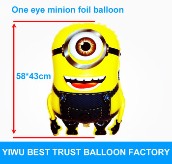 ลูกโป่งฟลอย์ Minion ตาเดียว - Minion One eyed Foil Balloon / Item No.TL-A043