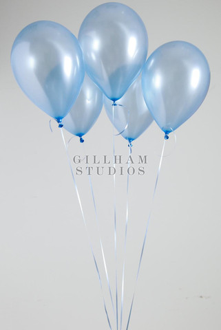 ลูกโป่งกลมเนื้อมุก สีฟ้า ไซส์ 10 นิ้ว แพ็คละ 10 ใบ (Round Balloons Size 10" - Pearl Light Blue Color)